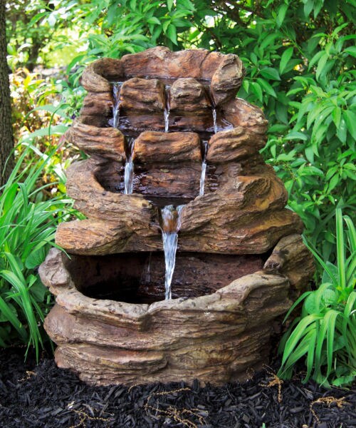 Canyon Falls Garden Fountain Natural Stone Style